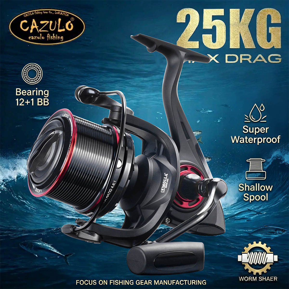 CAZULO Long Cast Spinning Reel - Surf Reel recensie en prijs